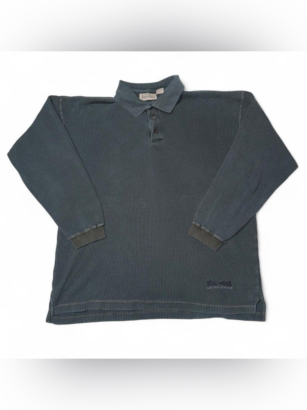 Aeropostale Dark Teal Long Sleeve Polo